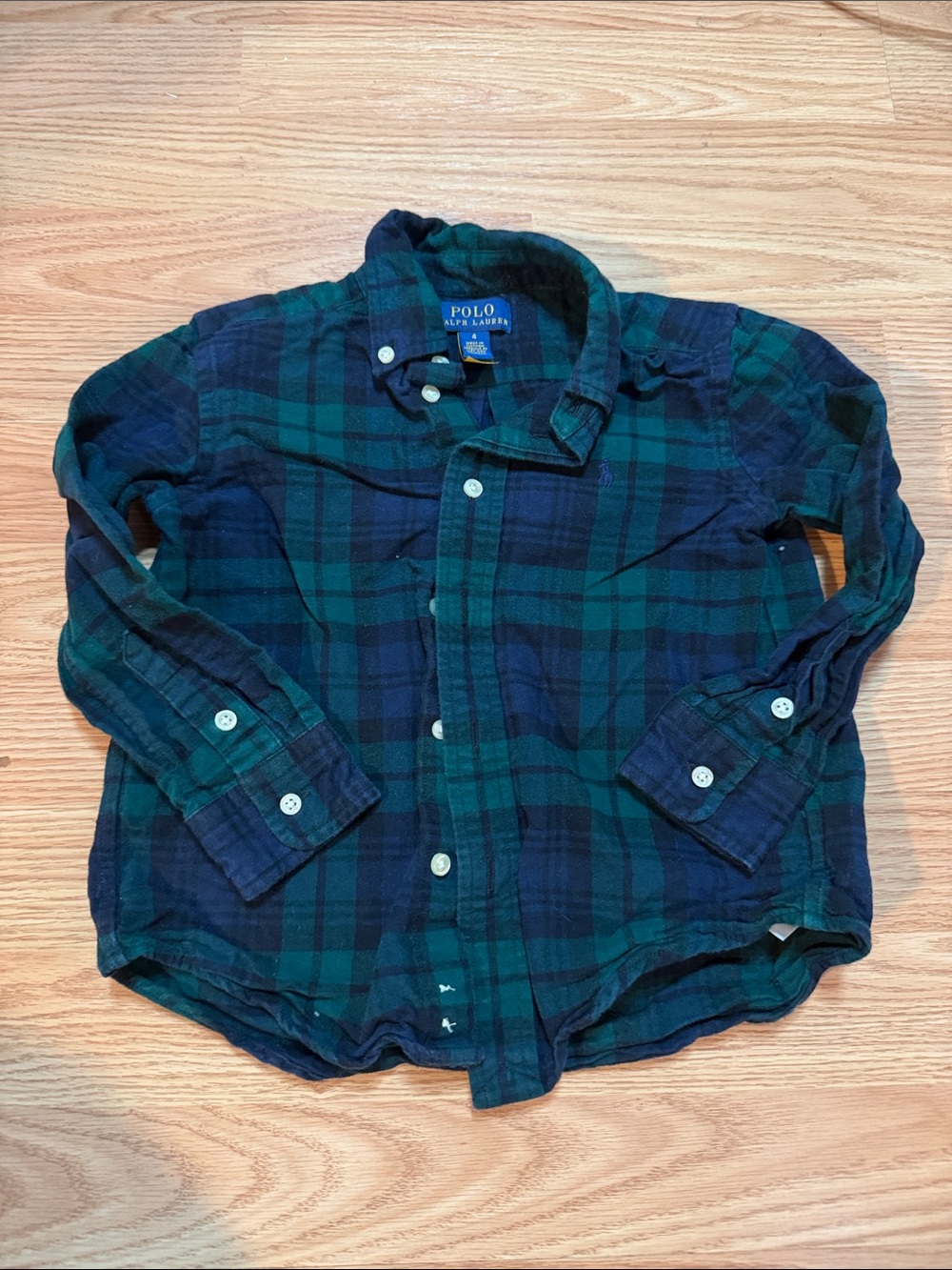 Polo by Ralph Lauren Boys' Navy & Green Plaid Button-Down Shirt